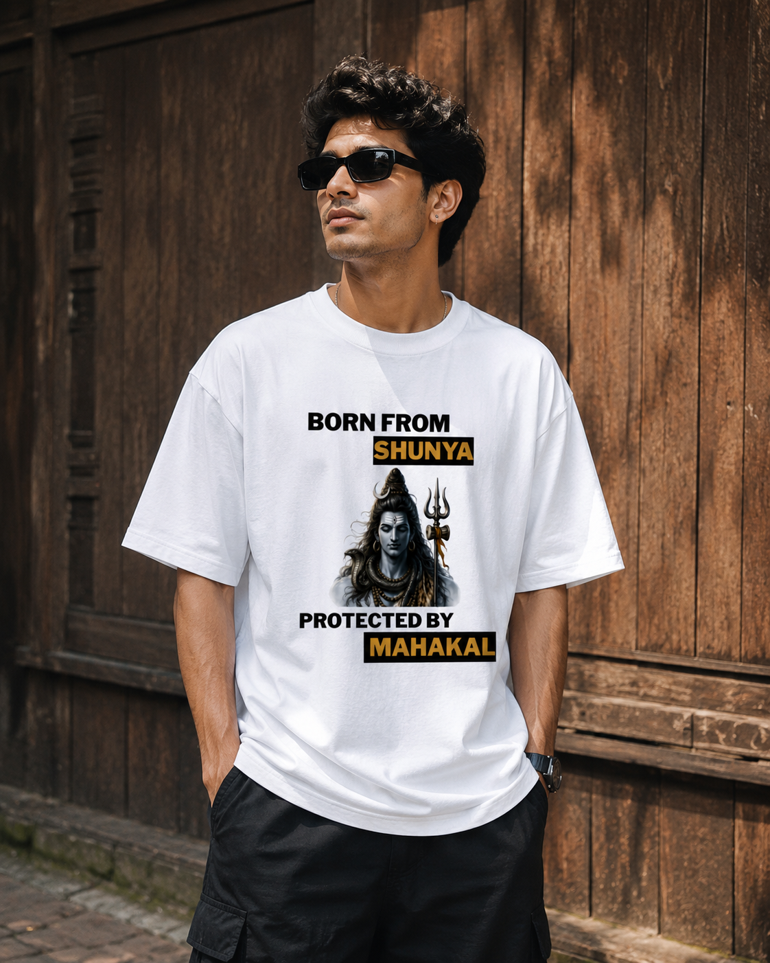 born from shunya protected by mahakal | unisex oversized standard t shirt | born from shunya protected by mahakal | unisex oversized standard t shirt |