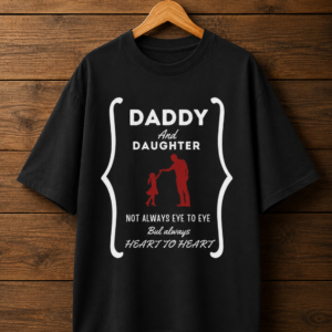 daddy & daughter not always eye to eye but always heart to heart | unisex oversized standard t shirt