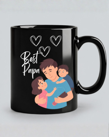 best papa | fathers day | black coffee mug