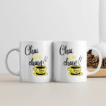 chai bina chainkahan re | white coffee mug