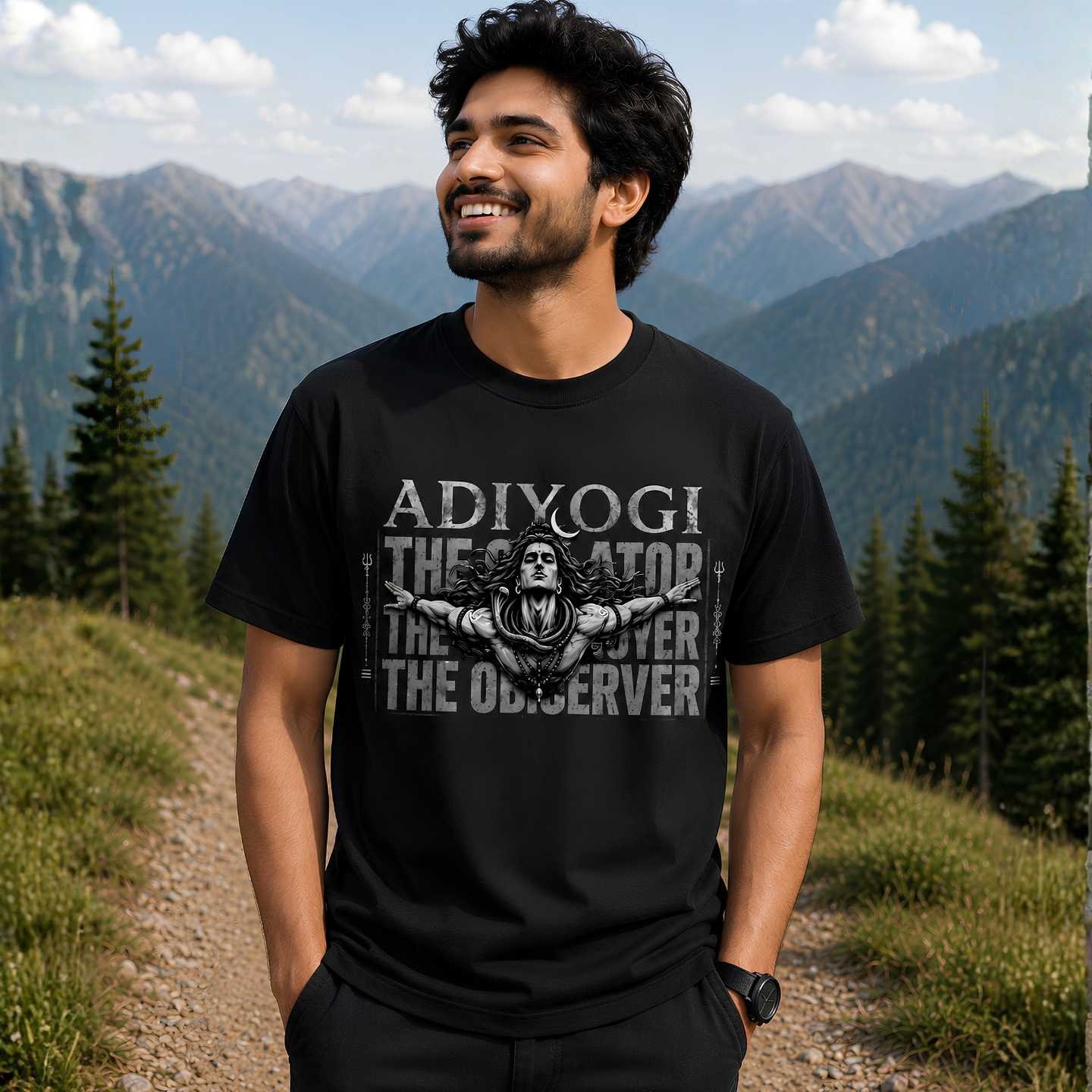 adiyogi | the creator, the destroyer, the observer | unisex standard crew t shirt adiyogi | the creator, the destroyer, the observer | unisex standard crew t shirt