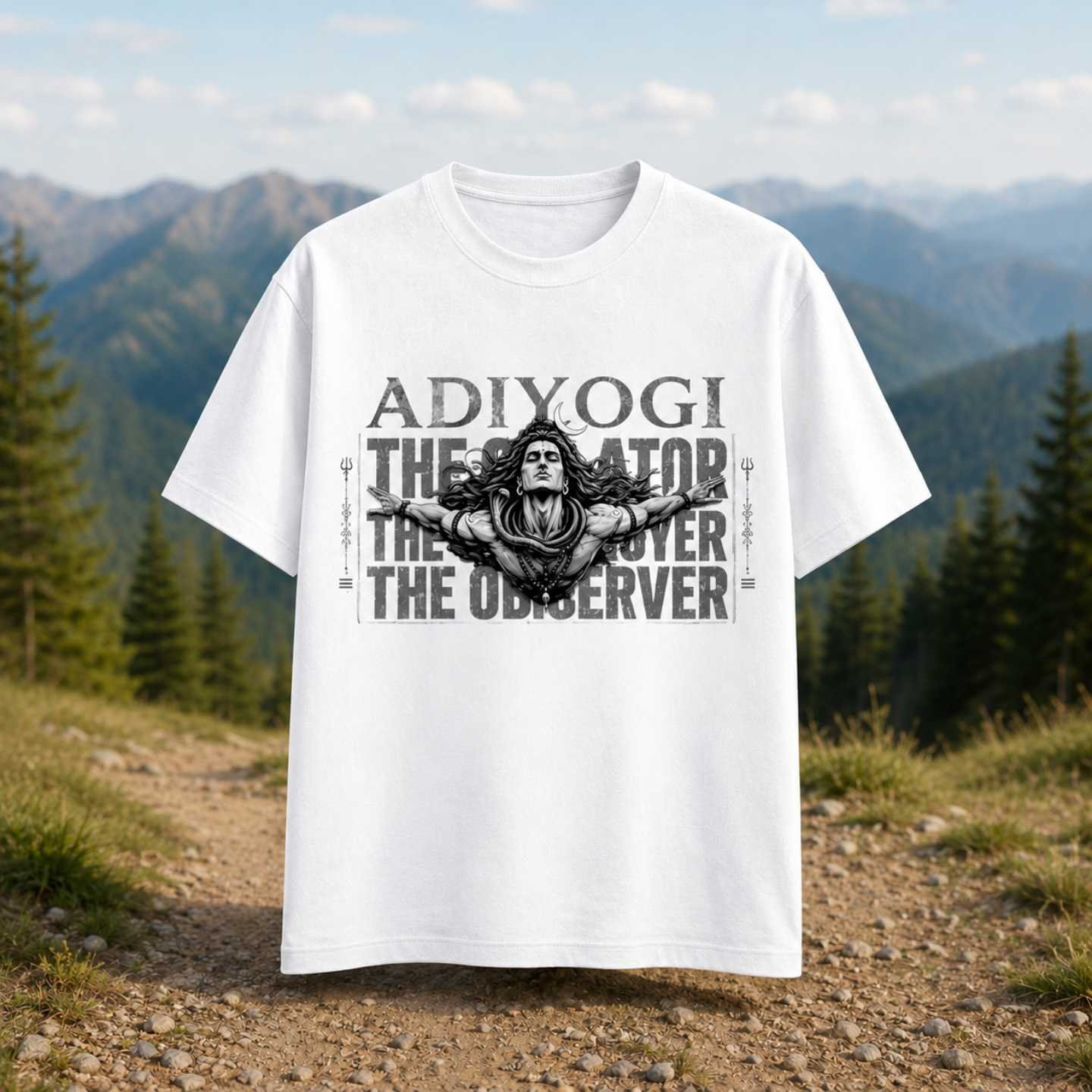adiyogi | the creator, the destroyer, the observer | unisex standard crew t shirt adiyogi | the creator, the destroyer, the observer | unisex standard crew t shirt