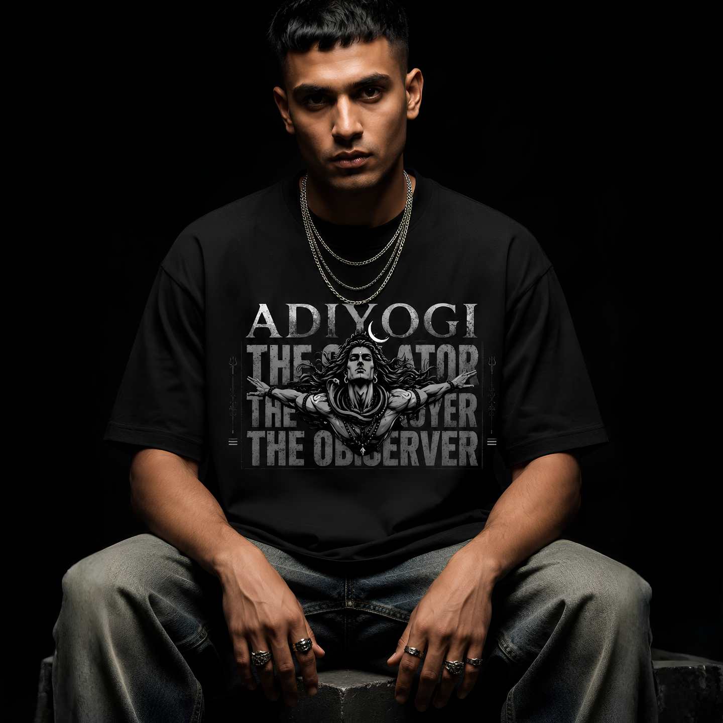 adiyogi | the creator, the destroyer, the observer | unisex standard crew t shirt adiyogi | the creator, the destroyer, the observer | unisex standard crew t shirt