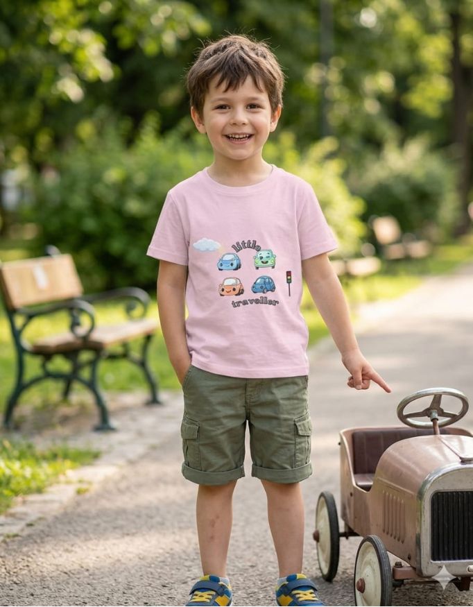 little traveller | kid's crew neck t shirt little traveller | kid's crew neck t shirt