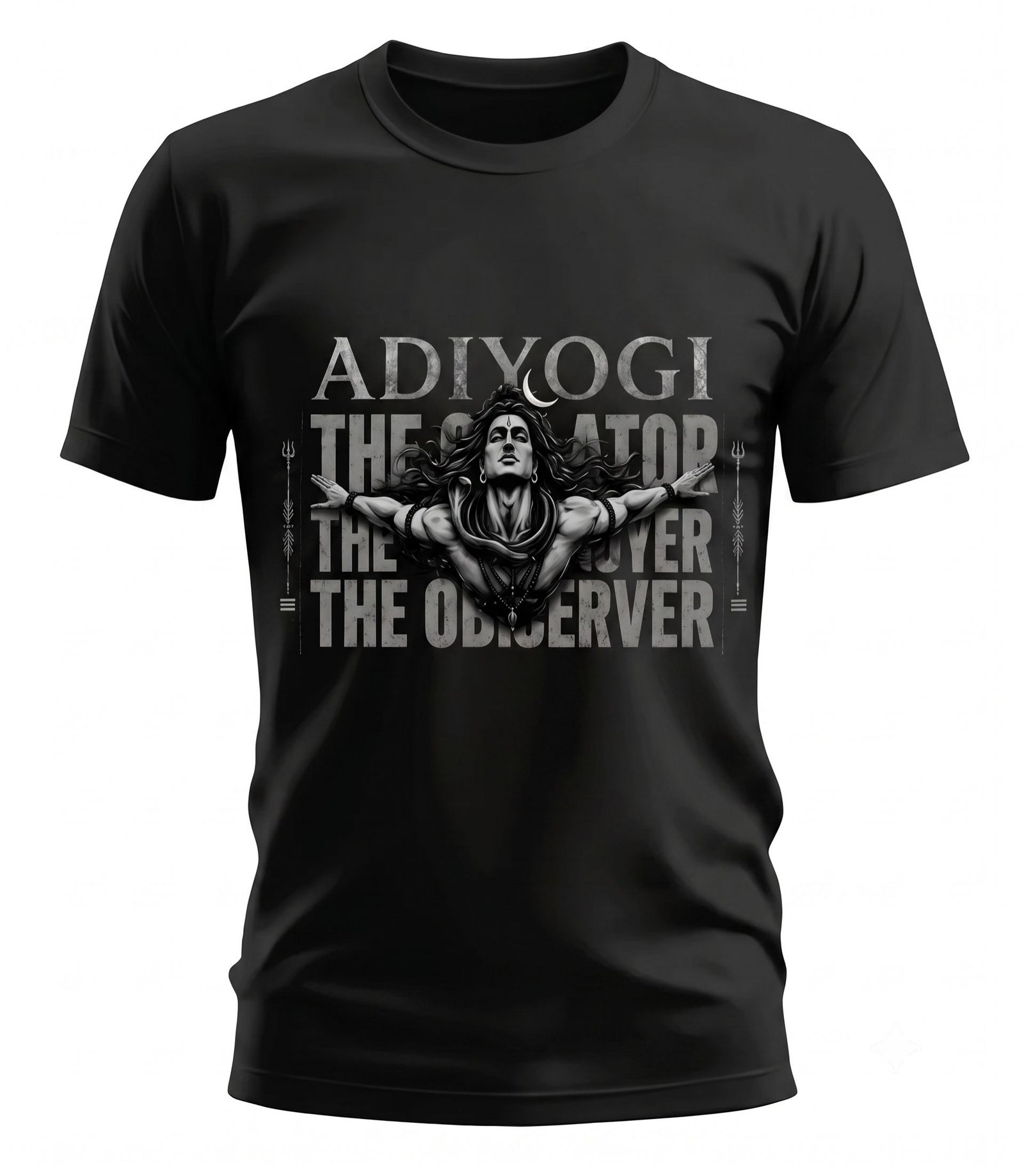 adiyogi | the creator, the destroyer, the observer | unisex standard crew t shirt adiyogi | the creator, the destroyer, the observer | unisex standard crew t shirt