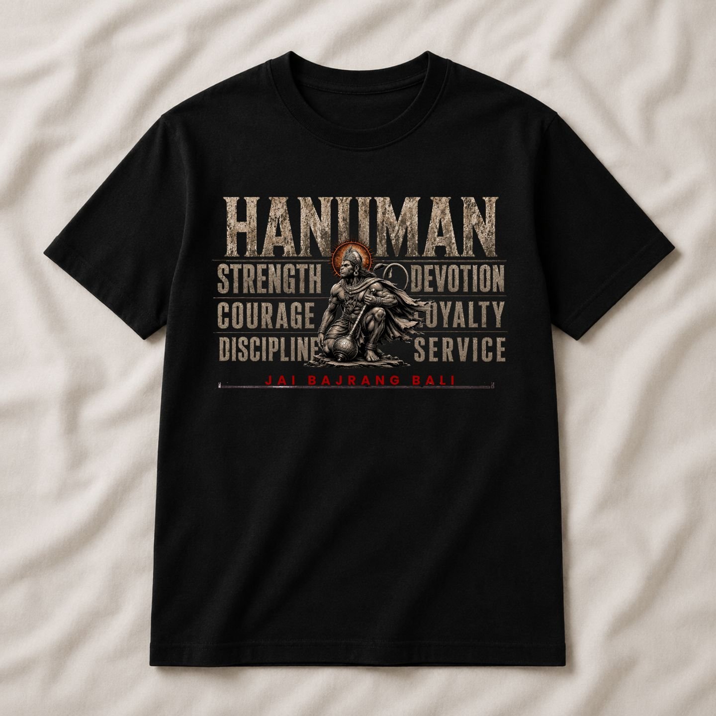 hanuman | strength, devotion, courage, loyalty, discipline, service | unisex standard crew t shirt hanuman | strength, devotion, courage, loyalty, discipline, service | unisex standard crew t shirt