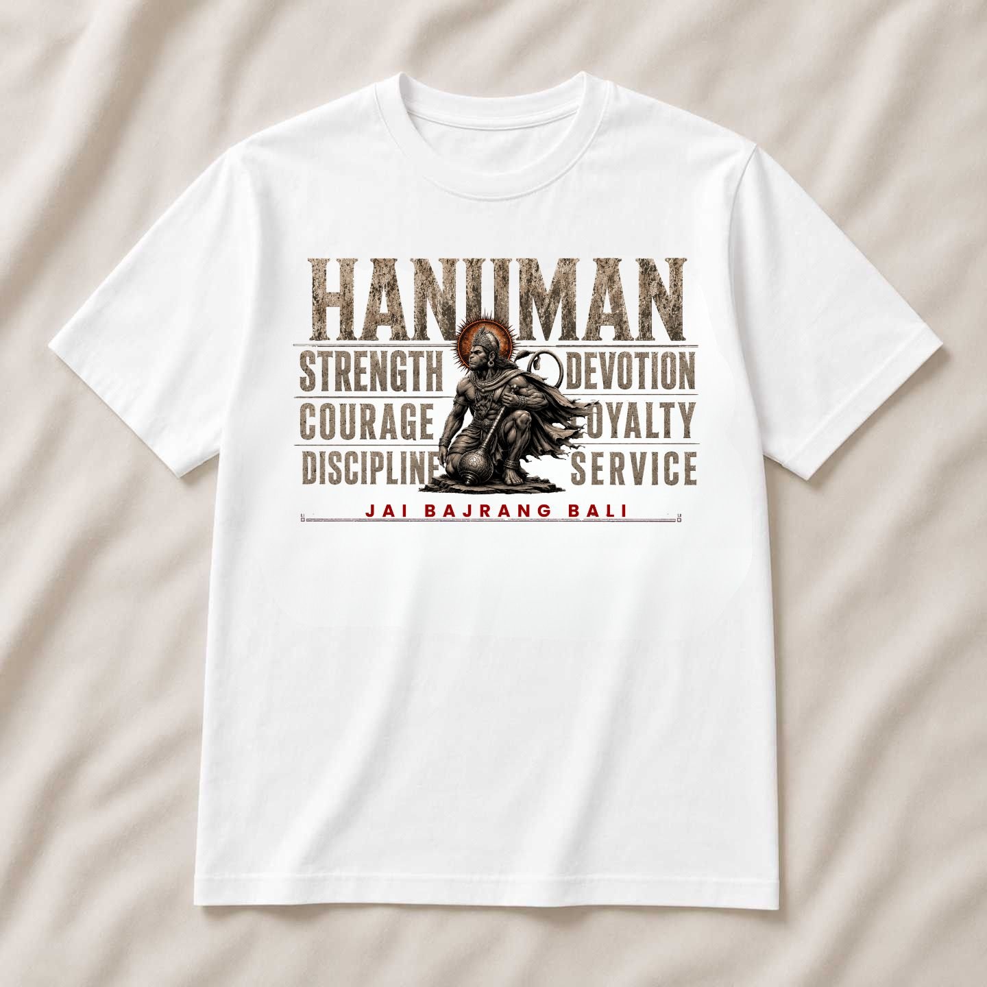 hanuman | strength, devotion, courage, loyalty, discipline, service | unisex standard crew t shirt hanuman | strength, devotion, courage, loyalty, discipline, service | unisex standard crew t shirt