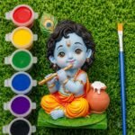 DIY Krishna Painting Kit for Kids & Adults | Pre-Molded Kanhaiya Idol with 6 Vibrant Colours & Paint Brush diy krishna painting kit for kids & adults | pre molded kanhaiya idol with 6 vibrant colours & paint brush