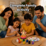 diy ganesh ji painting kit for kids & adults | pre molded ganesh ji idol with 6 vibrant colours & paint brush